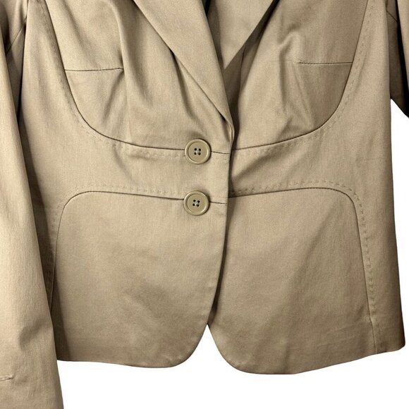 Worthington Petite NEW Career Office Blazer Jacket Beige Tan Lined Size 4P - Picture 2 of 10